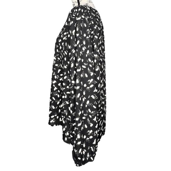 Lush X-LARGE Mila Relaxed Blouse - Stitch Fix Button Up Long Sleeve Elastic Cuff - Picture 3 of 14